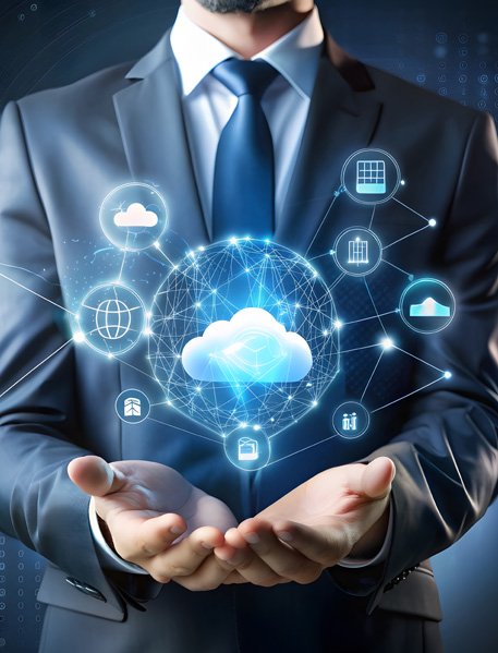 Business team collaborating to build company growth and success.